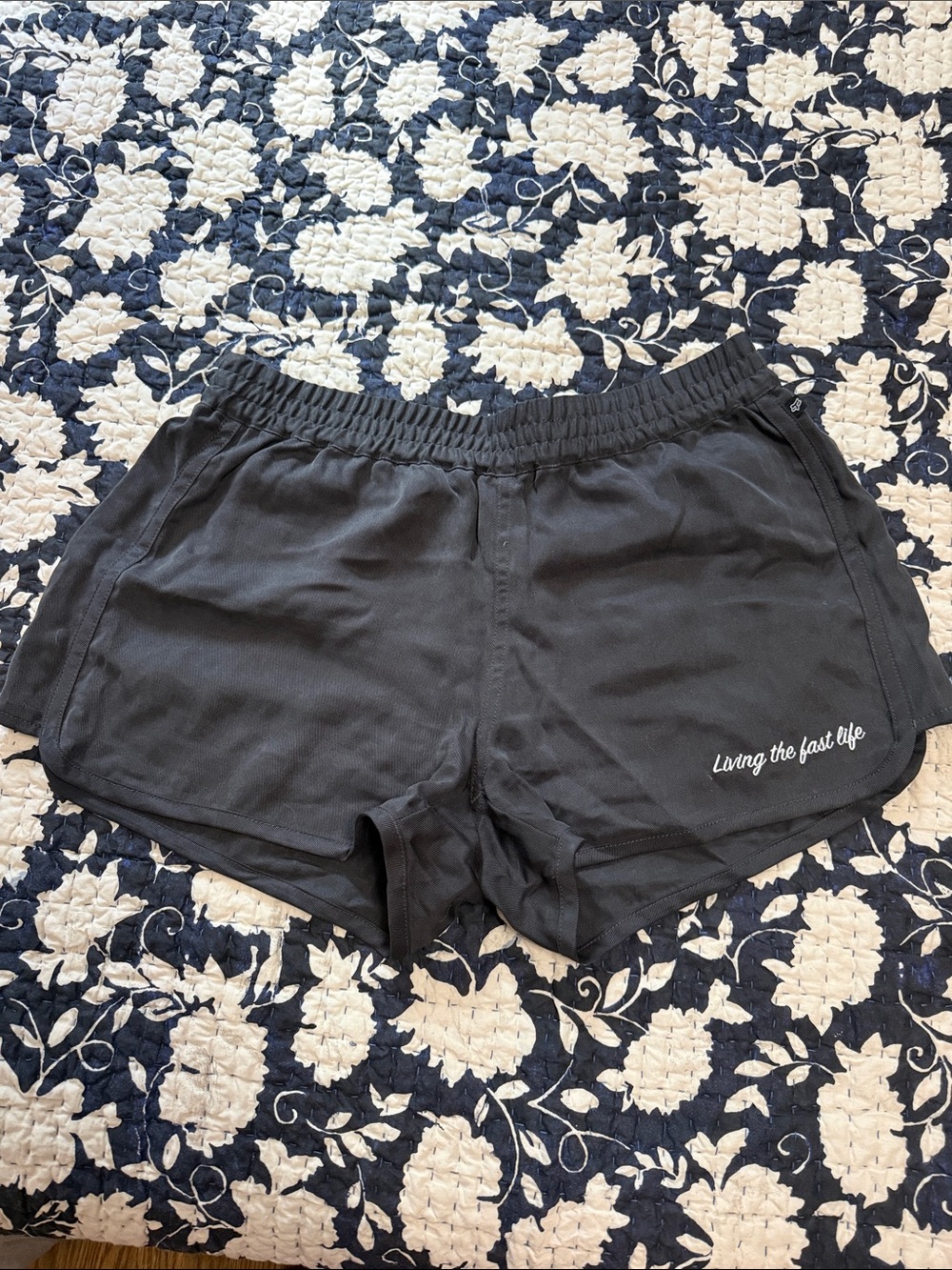 Fox Black Women's Athletic Shorts with Script Detail